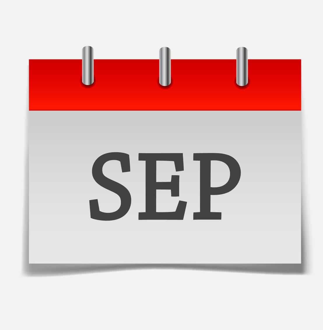 Calendar displaying September abbreviation